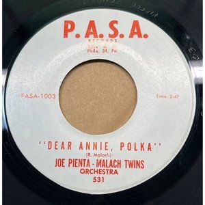 Joe Pienta Malach Twins Dear Annie Polka / Ice Cubes and Beer 45 Polka